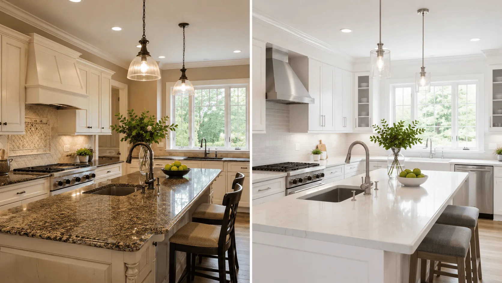 Quartz vs granite countertops